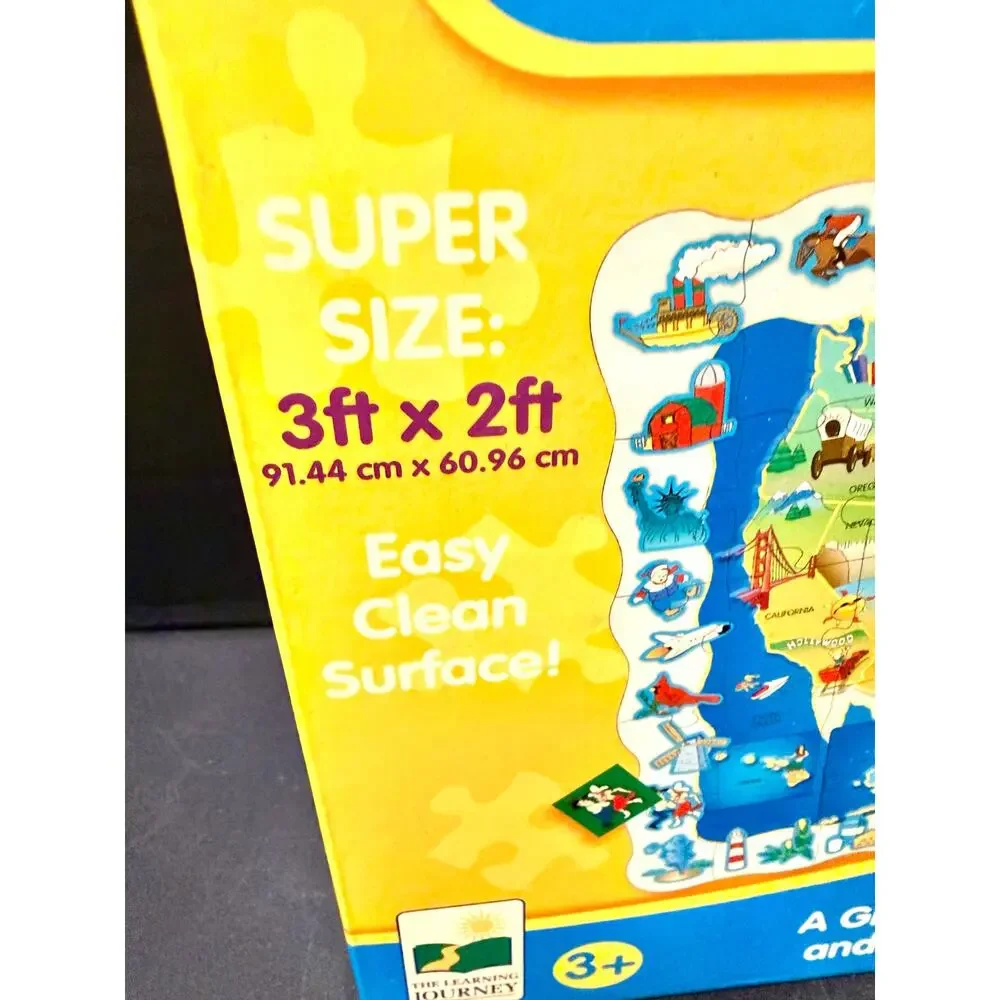 The Learning Journey Puzzle Doubles! Find It! USA giant floor puzzle interactive